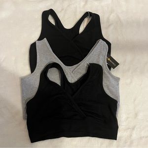 Bundle of 3- Racerback Maternity Bras- Kindred Bravely-size Medium